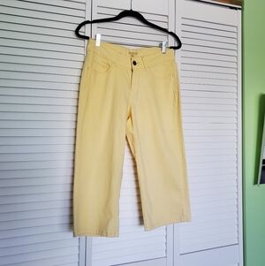Y2k Riders By Lee Light Yellow Capri Jeans